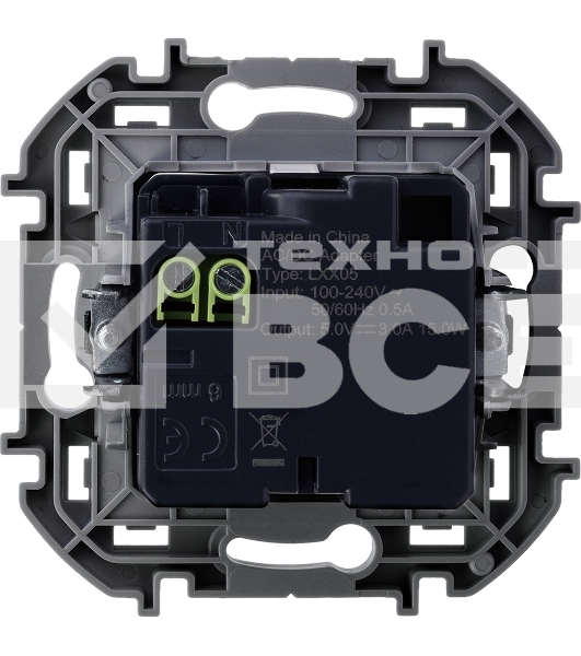Зарядное устройство 2 разъема USB A-C 240В/5В 3000мА белый