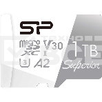 Флеш карта microSDXC 1Tb Class10 Silicon Power SP001TbSTXDA2V20SP Superior + adapter, фото 1