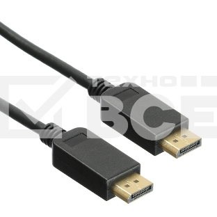 Кабель аудио-видео Buro ver 1.4 DisplayPort (m)/DisplayPort (m) 1.5м. Позолоченные контакты черный (BHP-DPP-1.4-1.5G)