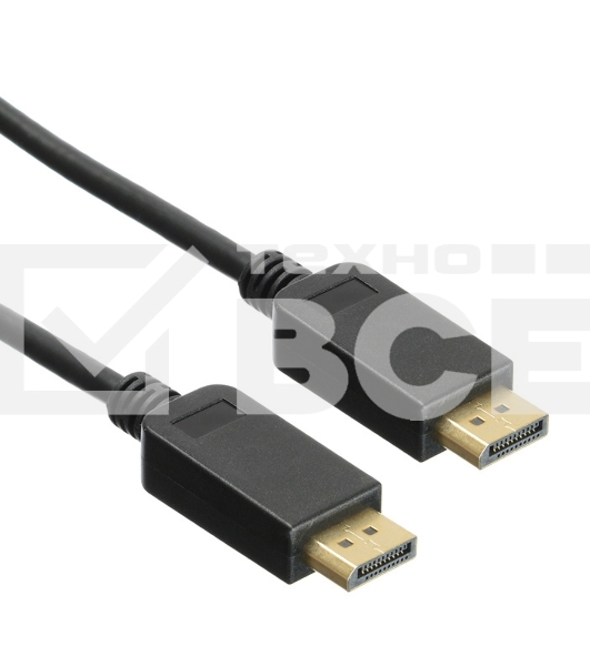 Кабель аудио-видео Buro ver 1.4 DisplayPort (m)/DisplayPort (m) 1.5м. Позолоченные контакты черный (BHP-DPP-1.4-1.5G)