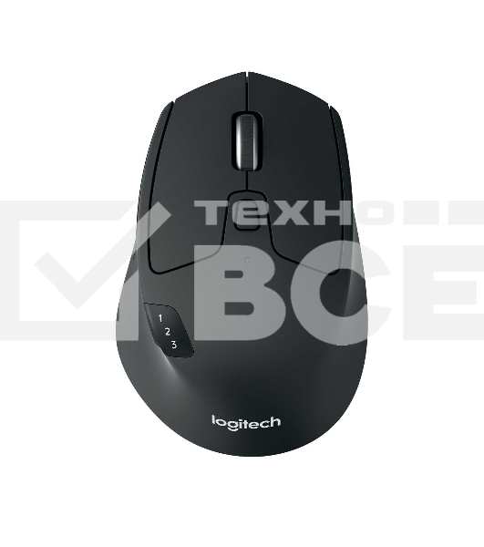 Мышь беспроводная Logitech M720 Triathlon черный, 1000 dpi, радиоканал, Bluetooth, USB, кнопки - 8