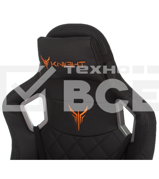 Кресло игровое Knight TITAN черный ромбик эко.кожа с подголов. крестовина металл