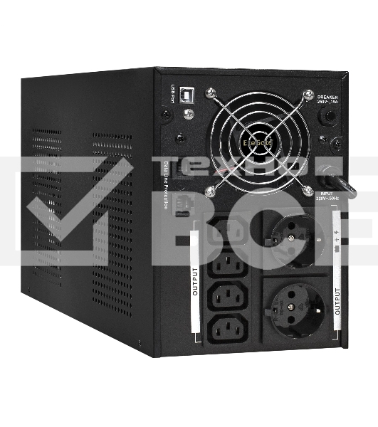Источник бесперебойного питания  ExeGate EX292615RUS SpecialPro UNB-3000.LED.AVR.2SH.4C13.RJ.USB <3000VA/1800W,LED, AVR,2*Schuko+4*C13,RJ45/11,USB, металлический корпус, Black>