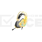 Гарнитура игровая проводная Dareu EH732 Yellow (желтый), подключение USB, подсветка RGB, фото5