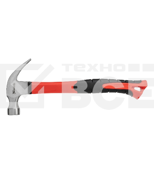 Молоток-гвоздодер Matrix ''optimal'', 450 г, боек c магнитом,фибергласовая обрезиненная рукоятка