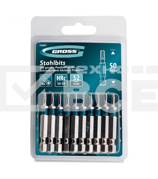 Набор бит GROSS TORX 8x50, сталь S2, 10 шт GROSS 11467