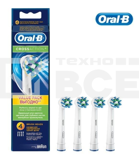 Насадка для зубной щетки ORAL-B EB50-4 WHITE