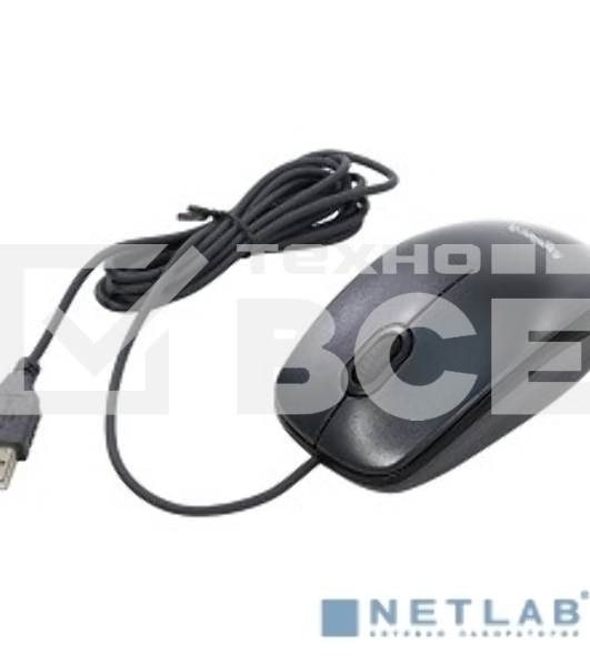 Мышь проводная Logitech M100/100R DARK/GREY (темно-серая/черная), 1000 dpi, USB, кнопки - 3
