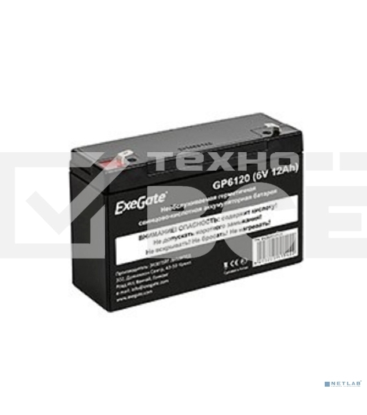 Батарея ExeGate GP6120 (6V 12Ah), клеммы F1