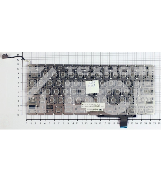 Клавиатура для ноутбука Macbook A1297 черная, плоский Enter