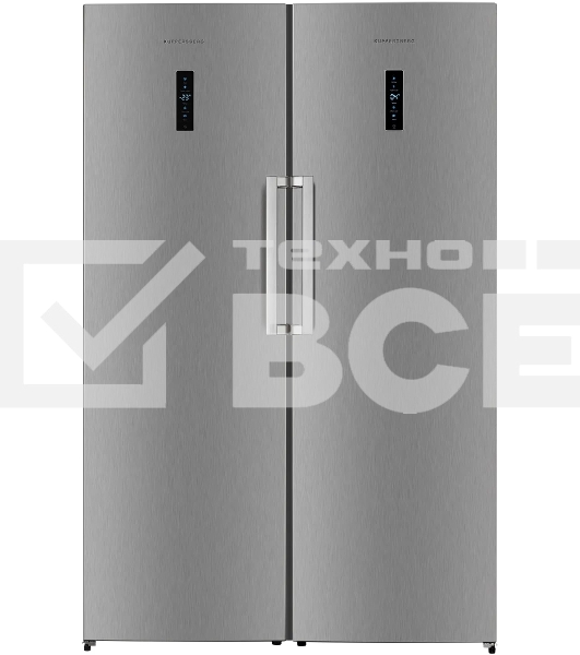 Морозильная камера Kuppersberg NFS 188 X нержавеющая сталь, 388л, 2 ящика