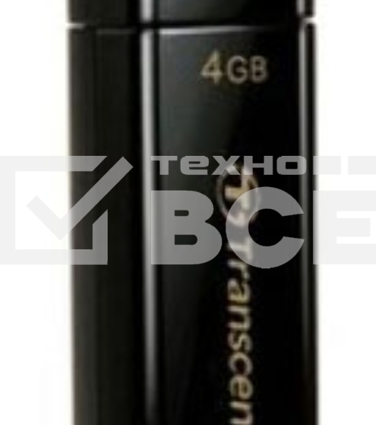 Флэш диск Transcend 4GB JetFlash 350, USB 2.0, Черный