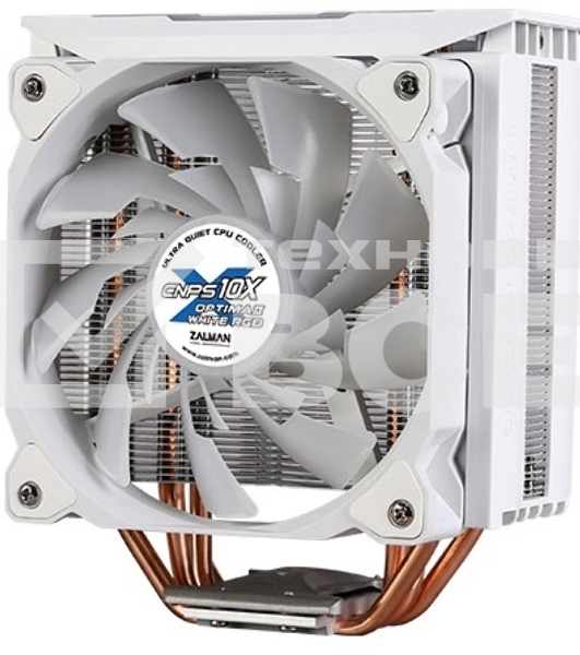 Кулер для процессора Zalman CNPS10X OPTIMA II RGB белый, 120 мм, алюминий/медь, 1500 об/мин, 27 дБ, 4 pin, 180 Вт, 158 мм