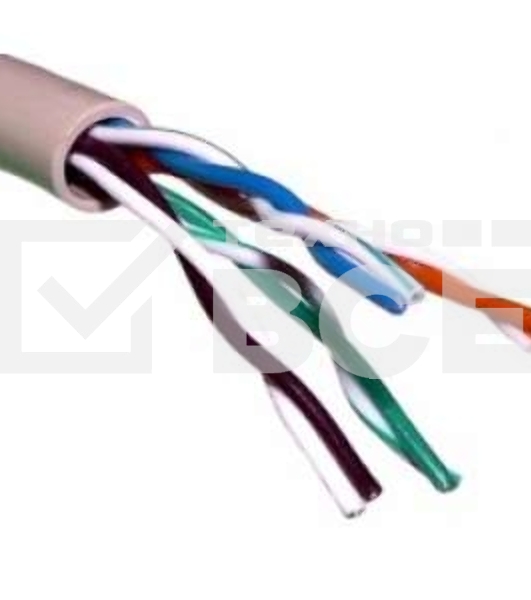 Кабель витая пара U/UTP кат.5e 4х2х24AWG solid CCA PVC сер. 305м (м) PROCONNECT 01-0043-3