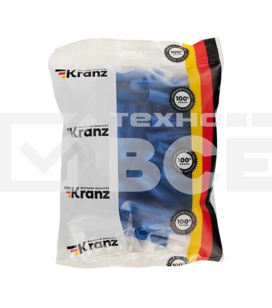 Дюбель распорный KRANZ 10х60, синий, пакет (50 шт./уп.)
