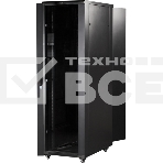 Шкаф коммутационный Lanmaster (TWT-CBB-42U-6X10-G1) напольный 42U 600x1000мм пер.дв.стекл задн.дв.спл.стал.лист 2-хст. 2 бок.пан. 800кг черный IP20, фото2