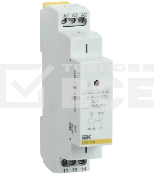 Реле промежуточное OIR 1 конт. (16А) 230В AC ИЭК OIR-116-AC230V