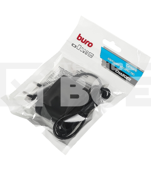 Сетевое зарядное устройство Buro BUWC1 2A кабель USB Type C черный