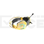 Гарнитура игровая проводная Dareu EH732 Yellow (желтый), подключение USB, подсветка RGB, фото2