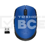 Мышь беспроводная Logitech M171 синий, 1000 dpi, радиоканал, USB, кнопки - 3, фото6