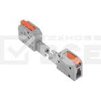 Клемма СМК 222-421R проходная разъемная 1 полюс серая 0,2-2,5/4мм² (50 шт/уп) Rexant, фото3