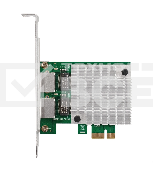 Сетевой адаптер ExeGate EXE-562 (PCI-E x1 v2.0, 2xRJ45, UTP 10/100/1000Mbps, Realtek Chipset RTL8111F)