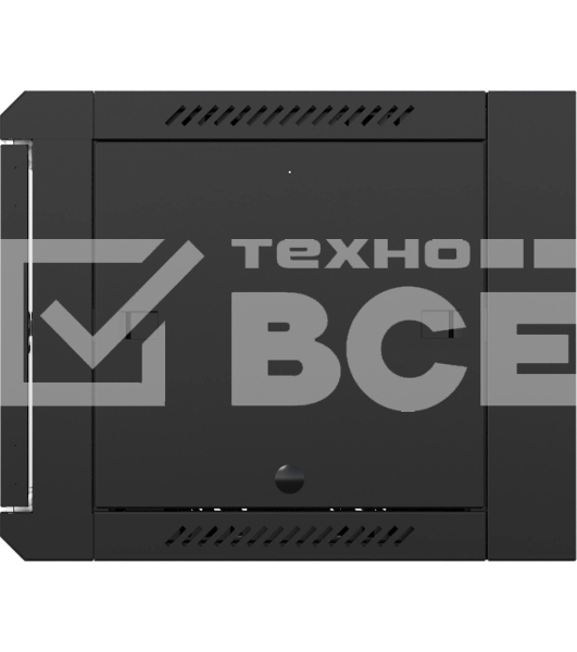 Шкаф коммутационный NTSS NTSS-W6U6045GS-BL настенный 6U 570x450мм пер.дв.стекл 60кг черный 350мм 18кг 220град. 370мм IP20 сталь