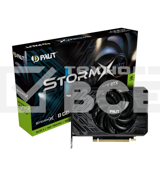 Видеокарта Palit RTX4060TI STORMX NVIDIA GeForce RTX 4060TI 8192Mb PCI-E 4.0 128 GDDR6 2535/9000 HDMIx1 DPx3 HDCP Ret