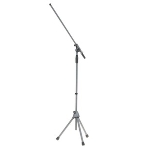 Микрофонная стойка 'журавль' K&M 21080-300-02 высота от 925 до 1630 мм, длина стрелы от 425 до 725 мм, металлические узлы, складная конструкция, материал стойки - сталь, цвет хром, фото 1