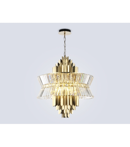Люстра Ambrella light LH41023/18 BS/CL латунь/прозрачный E14*18 max 40W D700*750