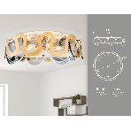 Светильник Ambrella light TR5328/6 GD/SM/FR золото/дымчатый/белый матовый E14/6 max 40W D606*230, фото 1