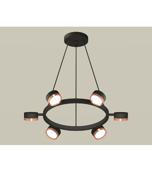 Светильник Ambrella light XB9193153/6 SBK/PPG черный песок/золото розовое полированное GX53 (C9193, N8126)
