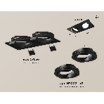 Комплект встраиваемого поворотного светильника Ambrella light XC7636081 SBK/PBK черный песок/черный полированный MR16 GU5.3 (C7636, N7002), фото 1