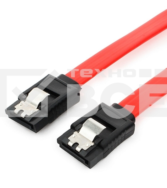 Кабель интерфейсный SATAIII Cablexpert CC-SATAM-DATA-0.3M, 30см, 7pin/7pin, защелка, пакет
