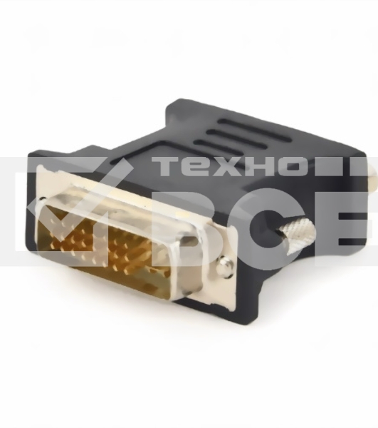Переходник DVI-VGA Cablexpert A-DVI-VGA-BK, 29M/15F, черный, пакет