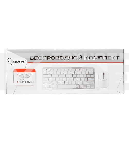 Клавиатура+мышь Gembird KBS-7001-RU {Wireless, ноутбучн. механизм клавиш 2.4ГГц/10м, мини-приемник- USB}