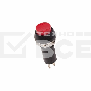 Выключатель-кнопка  250V 1А (2с) ON-OFF  красная  Rexant