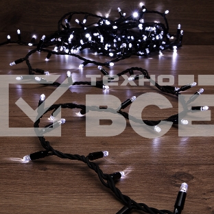 Гирлянда модульная «Дюраплей LED» 10 м, 200 LED, черный каучук, цвет свечения белый NEON-NIGHT