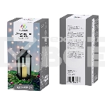 Декоративный фонарь со свечой 14x14x29 см, черный корпус, теплый белый цвет свечения NEON-NIGHT, фото2