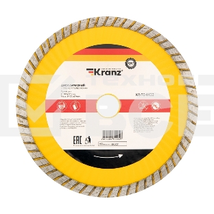 Диск алмазный отрезной KRANZ Turbo волна 180x22.2 мм