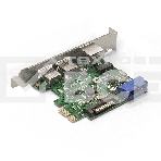 Контроллер ExeGate EX290278RUS EXE-362 PCI-E 2.0, 2*USB3.0 ext + 1*USB3.0 int + LAN UTP 1000Mbps, разъем доп.питания (OEM), фото3