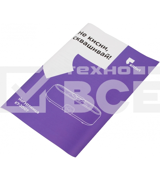 Йогуртница Kitfort KT-2007 20Вт 4б. 180мл упр.:электрон. белый/зеленый