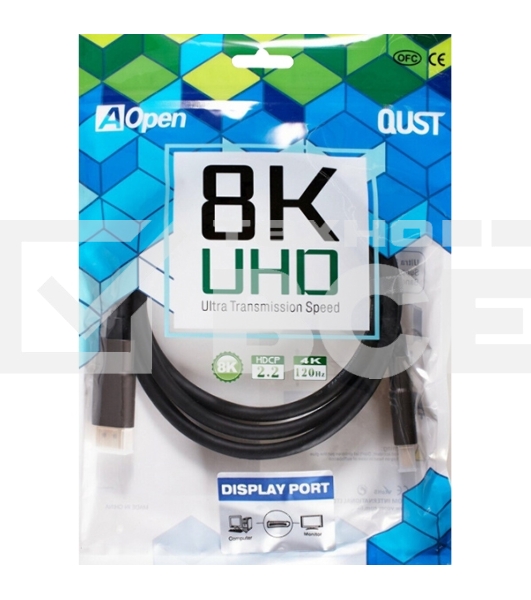 Кабель соединительный DISPLAY PORT v1.4, 8K@60Hz, 1.5m iOpen (Aopen/Qust) <ACG633-1.5M>