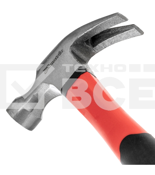 Молоток-гвоздодер Matrix ''optimal'', 450 г, боек c магнитом,фибергласовая обрезиненная рукоятка