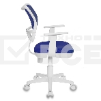 Кресло компьютерное Бюрократ CH-W797/BL/TW-10 TW-10 синий, спинка сетка, сиденье синий, колеса белый/синий, пластик белый, фото11