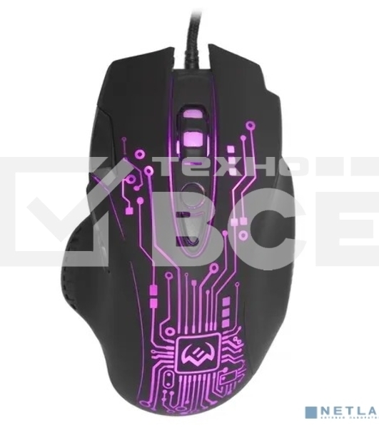 Мышь проводная SVEN RX-G715 черный, 3200 dpi, USB, кнопки - 8