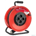 Удлинитель на катушке EKF UKG02-16-R325-4-50 'Гефест 2.0' 4 гнезда 50м с заземлением и предохранителем КГ 3*2,5 16А/3,5кВт PROxima, фото4