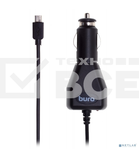 Автомобильное зарядное устройство Buro XCJ-048-EM-2A 2A универсальное кабель microUSB черный