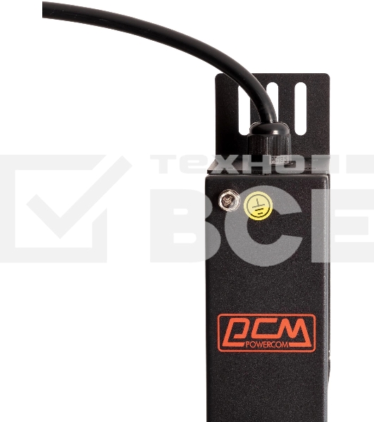 Блок распределения питания Powercom PDU-16AVMS20-18C13-2C19 18*C13+2*C19, 16A, 1,5U (1968234)