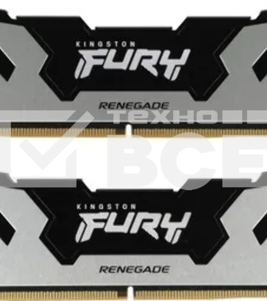 Оперативная память Kingston Fury Renegade, DDR5, 32GB (2x16GB), 7600MHz, CL38, с радиаторами, серебристый/черный